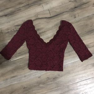 KIMCHI BLUE LACE CROP TOP